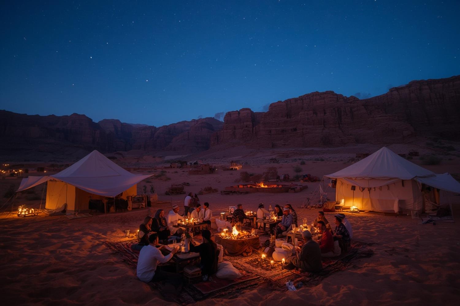 Traditional dinner under the stars